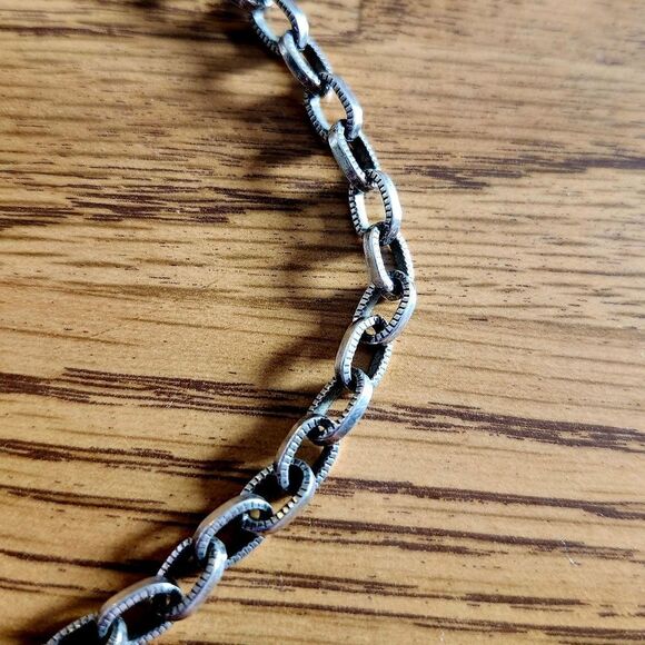 BRIGHTON 3 in 1 Silver Circle Choker Necklace/Bracelets VINTAGE INSPIRED! - Picture 5 of 13